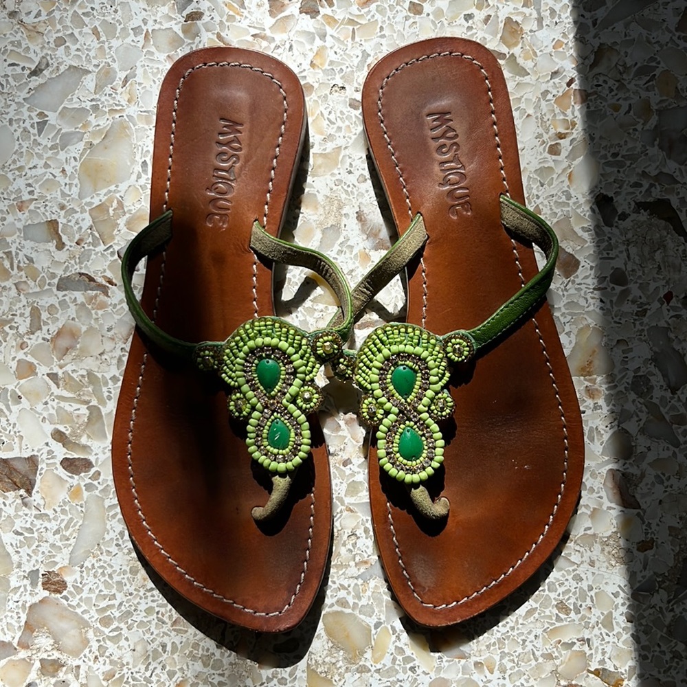 High quality leather sandal - very worn but lots of life left - size 8
